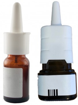 picture of glass nasal spray bottles